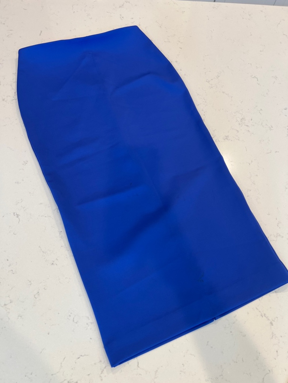H&M Bold Blue Women’s stretch midi pencil skirt